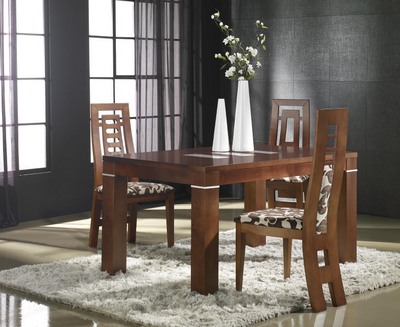 Mesas de comedor de estilo moderno con pata de porterÃa y doble ...